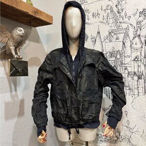 Blanc Noir Camouflage Bomber Jacket